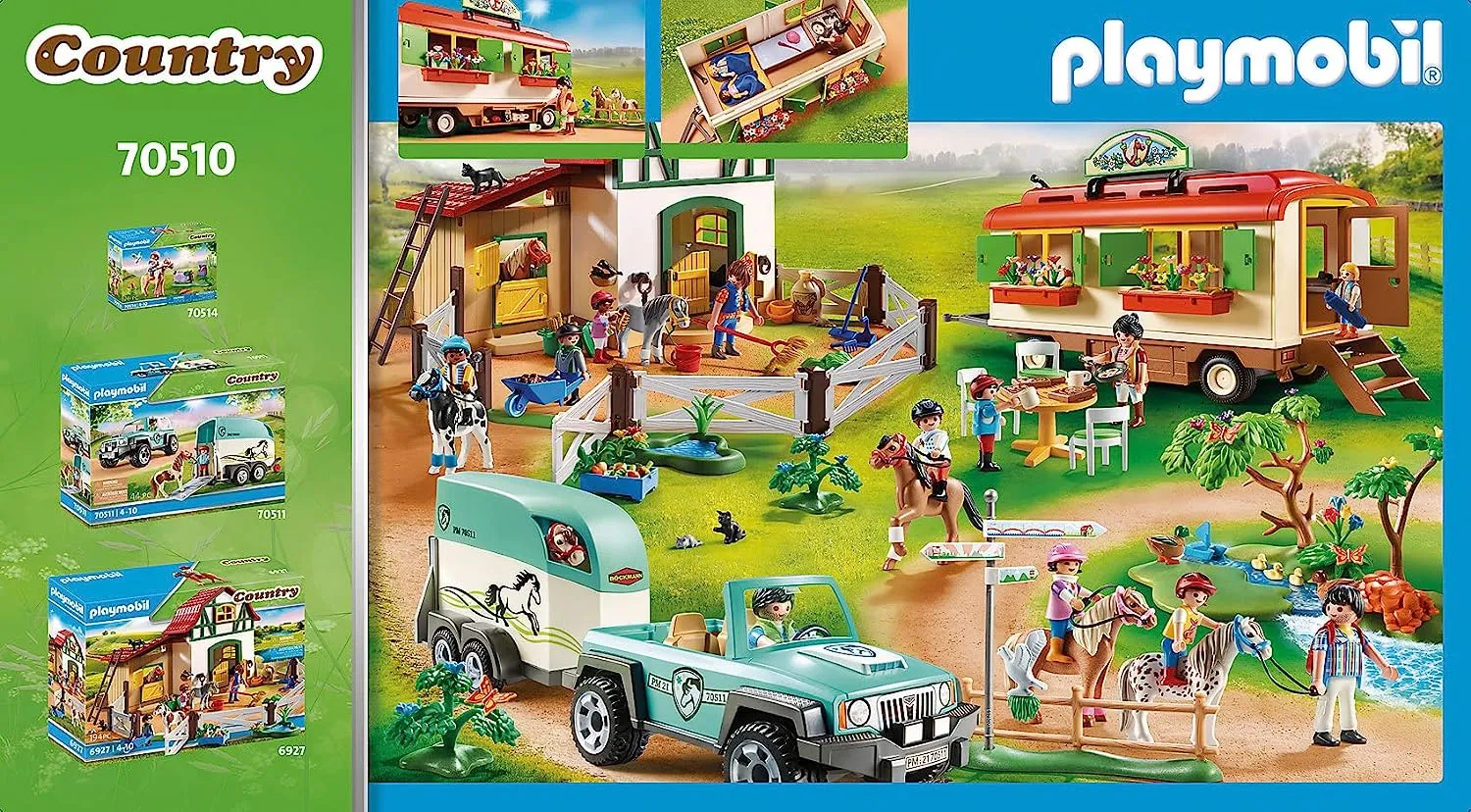 Playmobil 70510 Pony Shelter with Mobile Home