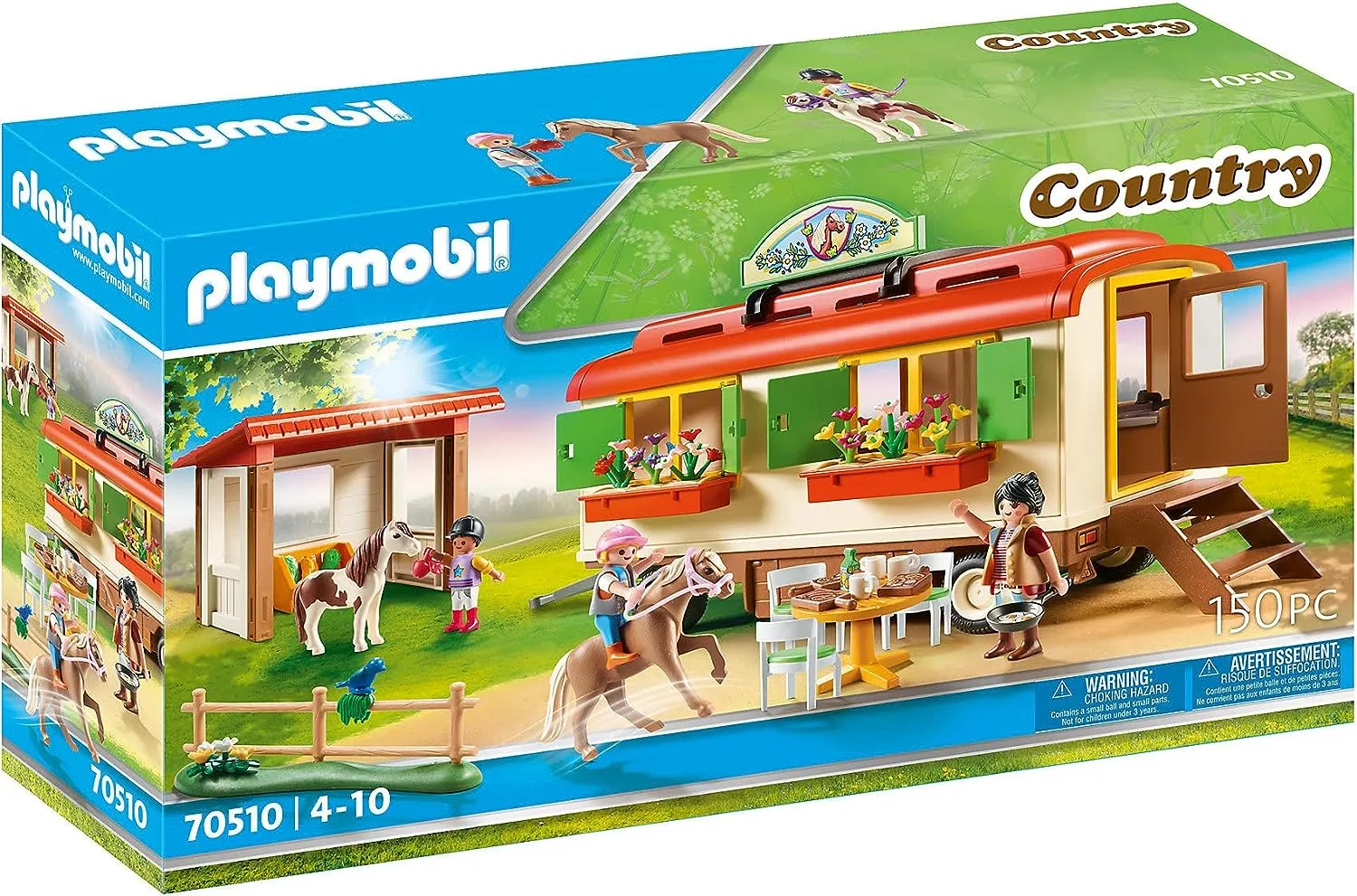 Playmobil 70510 Pony Shelter with Mobile Home