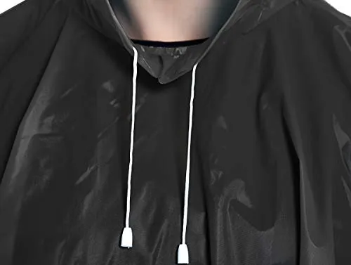 Rain Ponchos for women and men (2 Pack) - Black