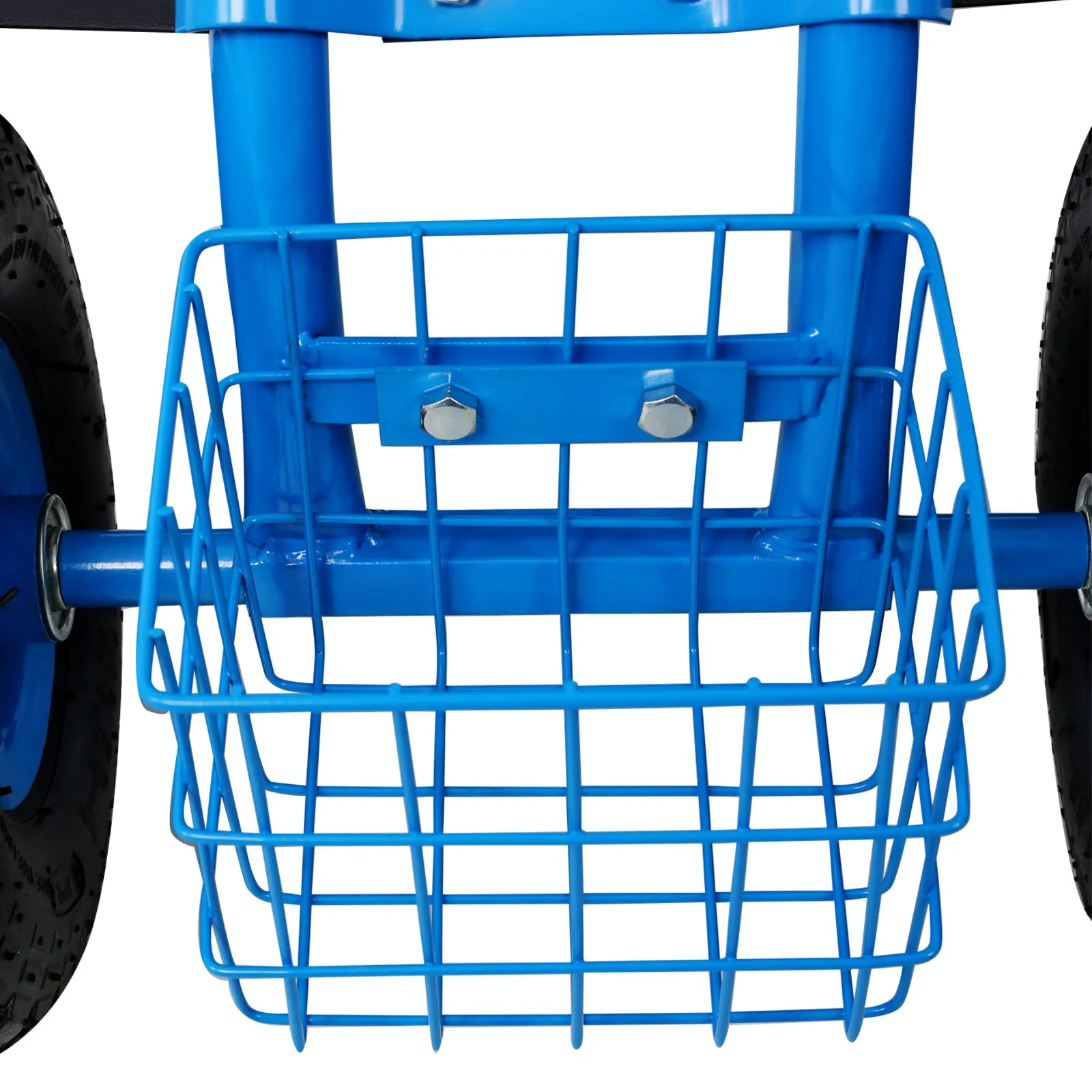 Rolling Garden Scooter Garden Cart Seat with Wheels and Tool Tray, 360 Swivel Seat,Blue--refurbished