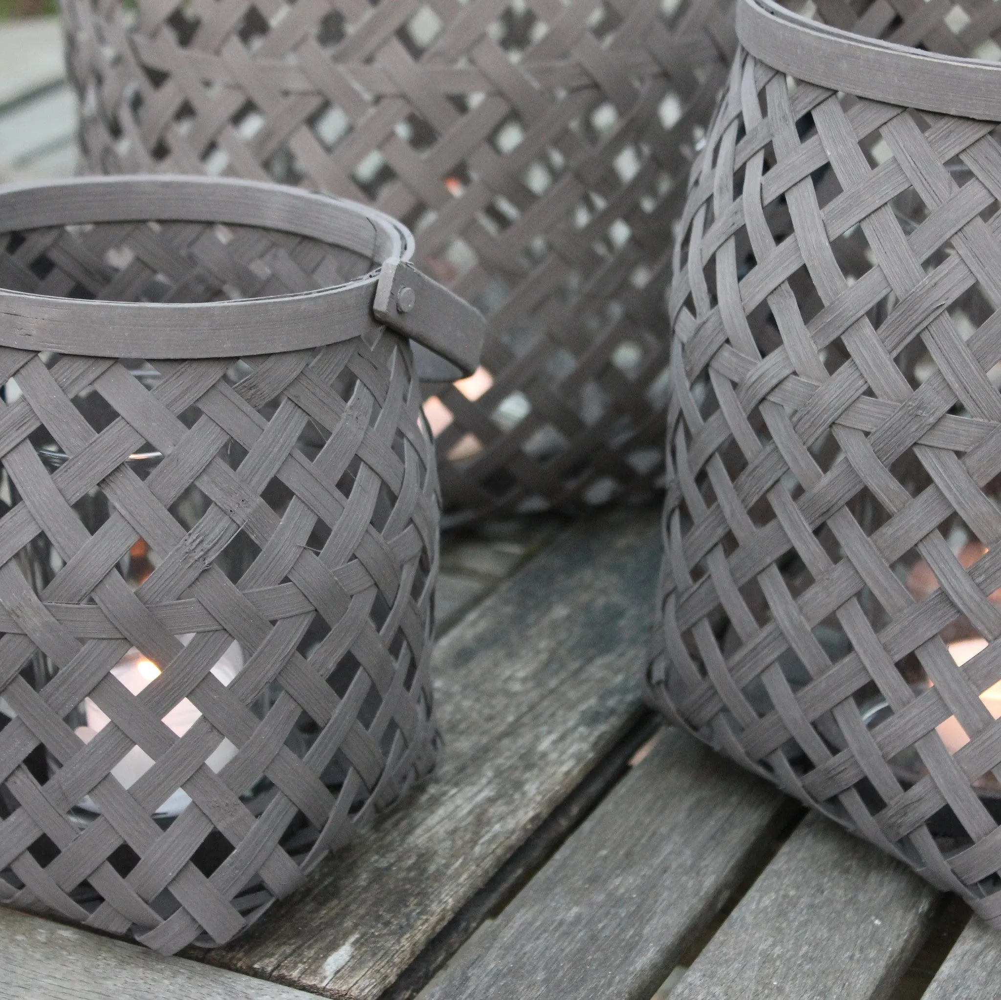 Small Woven Bamboo Lantern from Broste Copenhagen - Bask - Three Sizes