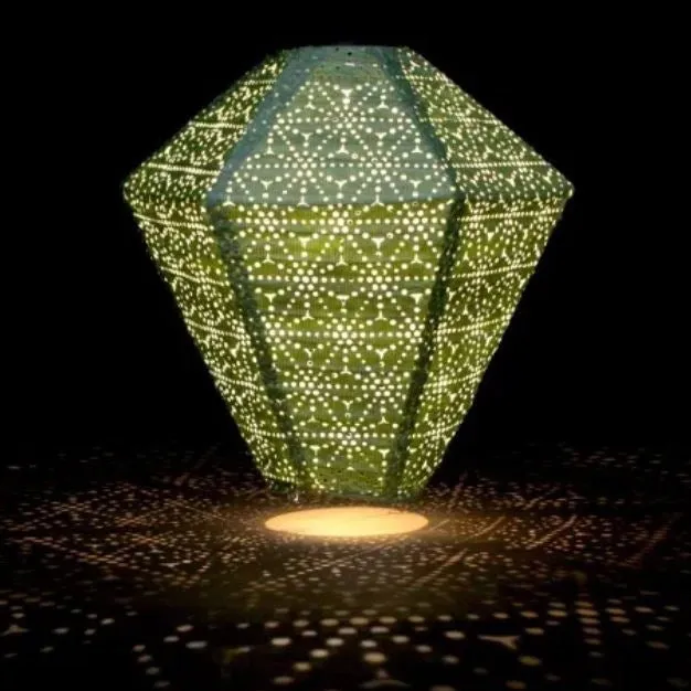 Solar Lantern - Diamond - Green