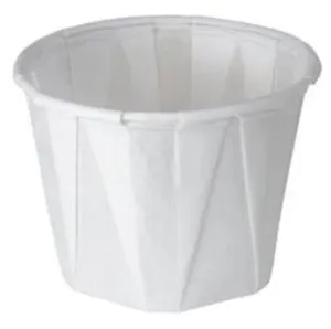 Solo® Paper Souffle Cup, White, Disposable, 1 oz.