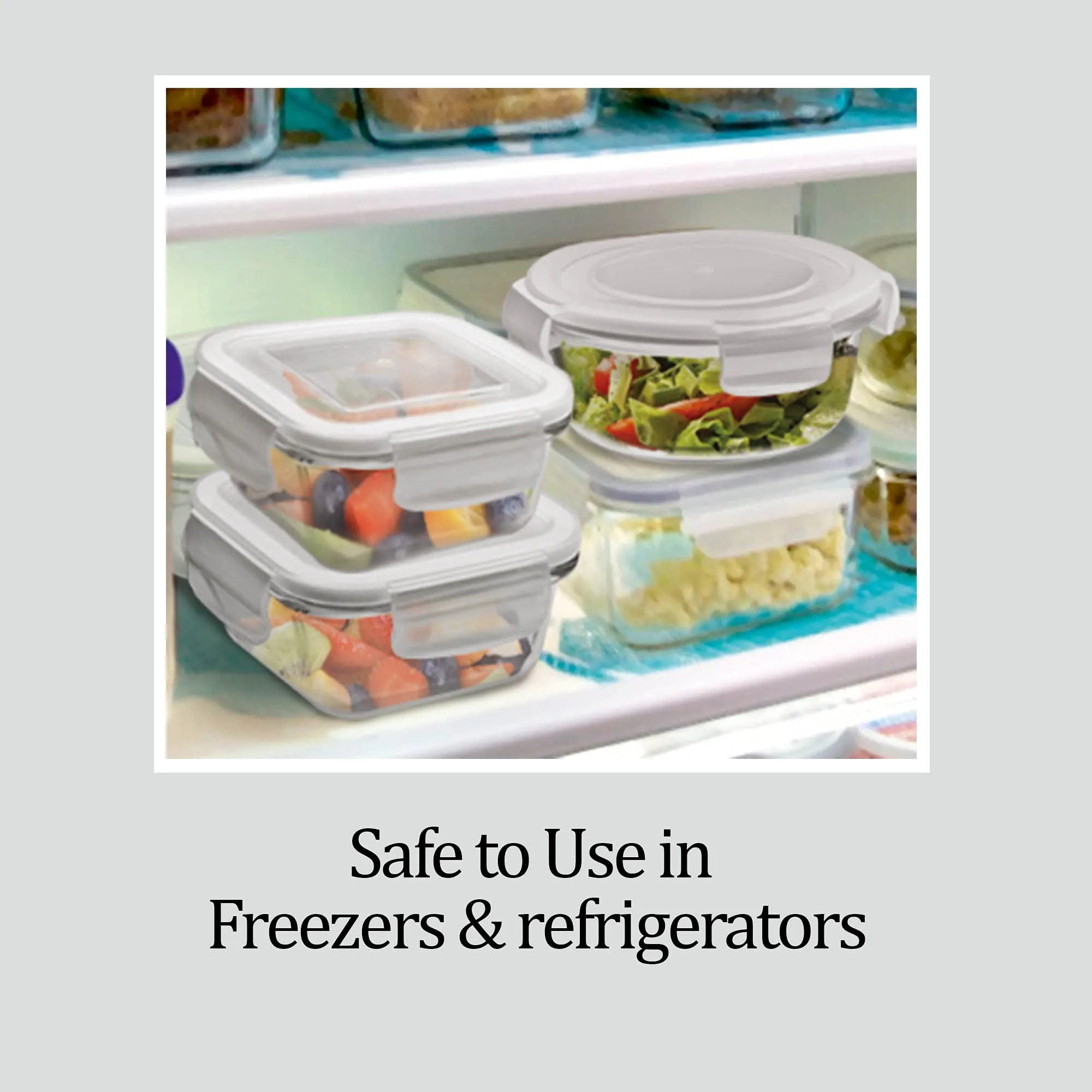 Treo by Milton All Fresh Square Glass Tiffin Containers with Insulated Jacket, 2 Containers, 400 ml Each