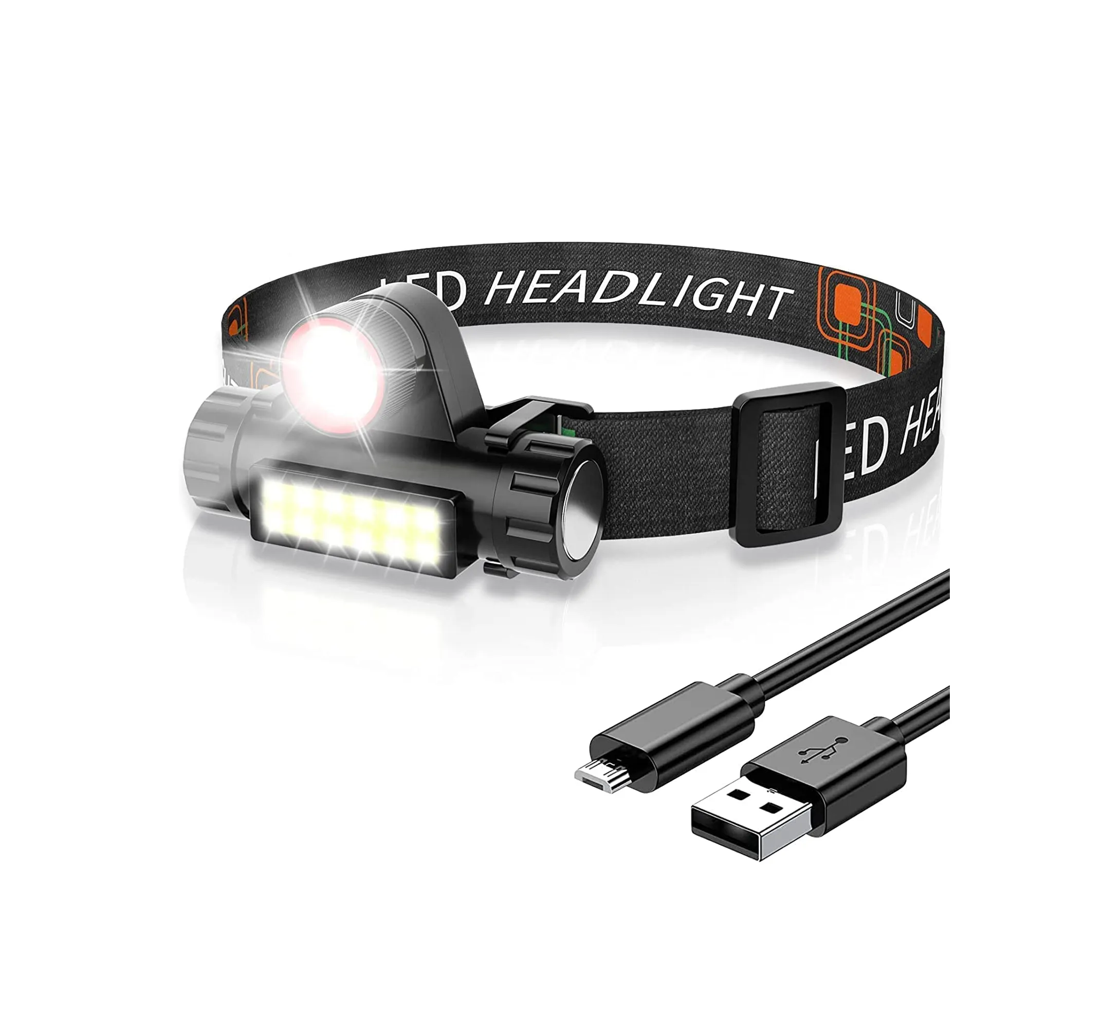 UltraBeam Pro: Rechargeable Head Torch with 4 Lighting Modes, Zoomable Focus, and Waterproof Reliability