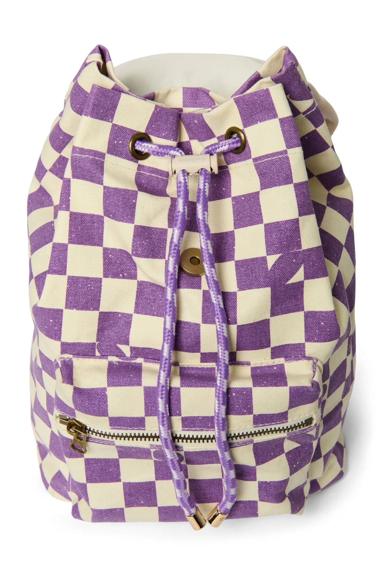 Violet Checkerboard Mini Backpack