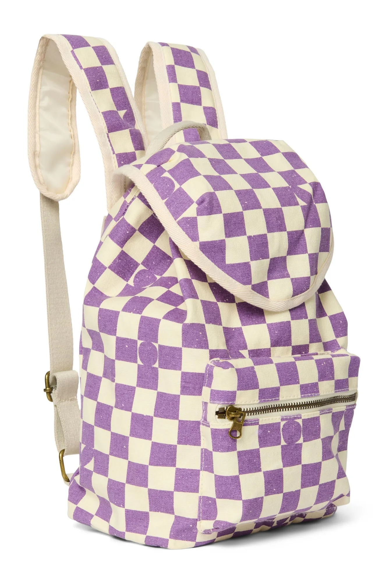 Violet Checkerboard Mini Backpack