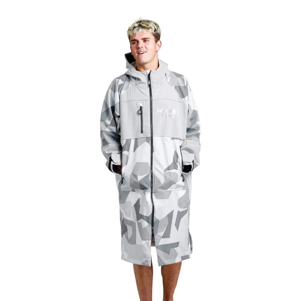 White Water Soft Shell Drying / Changing Robe - Arctic Camo/Grey Lining